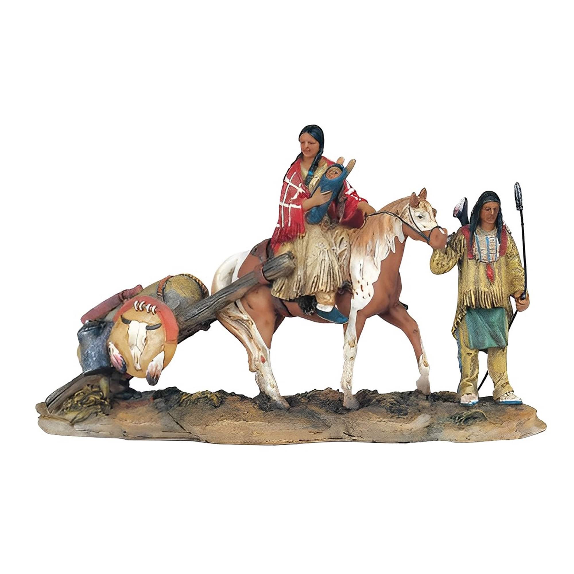 FC Design - 8.5"W Native American Family Figurine Computer Desk Tabletop Decoration - Multi-Color
