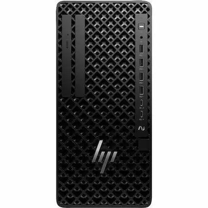 Front. HP - HP Z1 G1i Desktop Computer - Intel Core Ultra 7 265 - 16 GB - 512 GB SSD - Tower - Black - Intel Q870 Chip - Windows 11 - Black.
