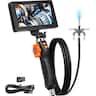 VEVOR - Two-Way Articulating Borescope with Light, Inspection Camera with 0.25" Lens, for Wall Automotive Engine Inspect-4.9FT - Black