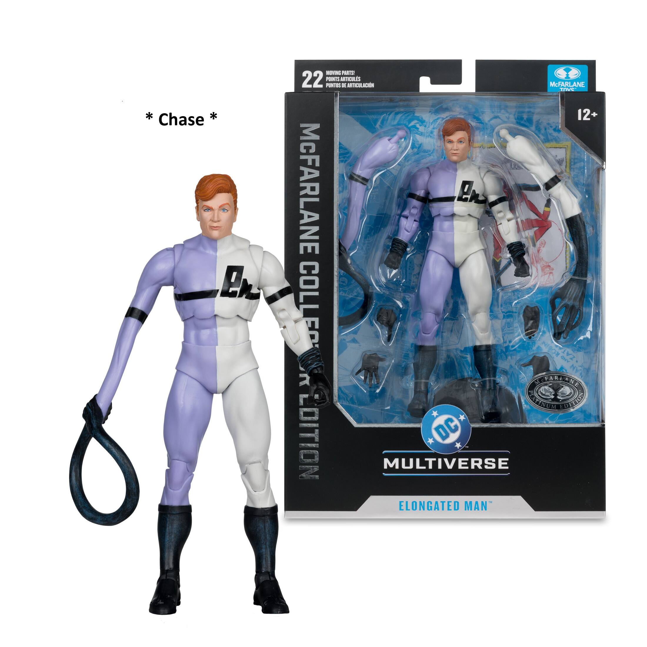 * Chase *  
McFARLANE COLLECTIBLES  
22 PORTS  
ATICILAS PINTES - ATICUC  
McFARLANE TENS 12+  
COLLECTION  
DC MULTIVERSE  
ELONGATED MAN