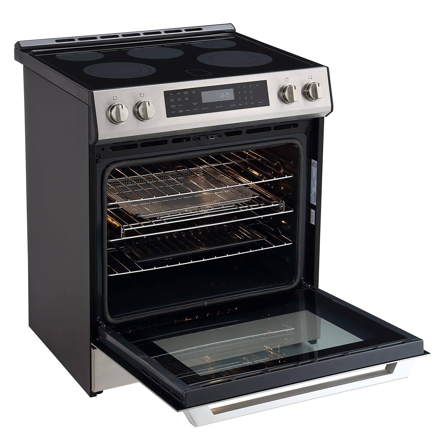 Alt View 1. Rangaire - Rangaire 30" Electric Range Self-cleaning Air Fry True Convection Oven Slide-in Stainless Steel RRE303GS - Stainless steel.