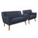 Angle Zoom. OSP Home Furnishings - Mill Lane Chair and Loveseat Set - Navy.