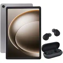 Samsung - Galaxy Tab A9+ Plus 11" 64GB Wi-Fi Tablet - with Earbuds Bundle - Silver