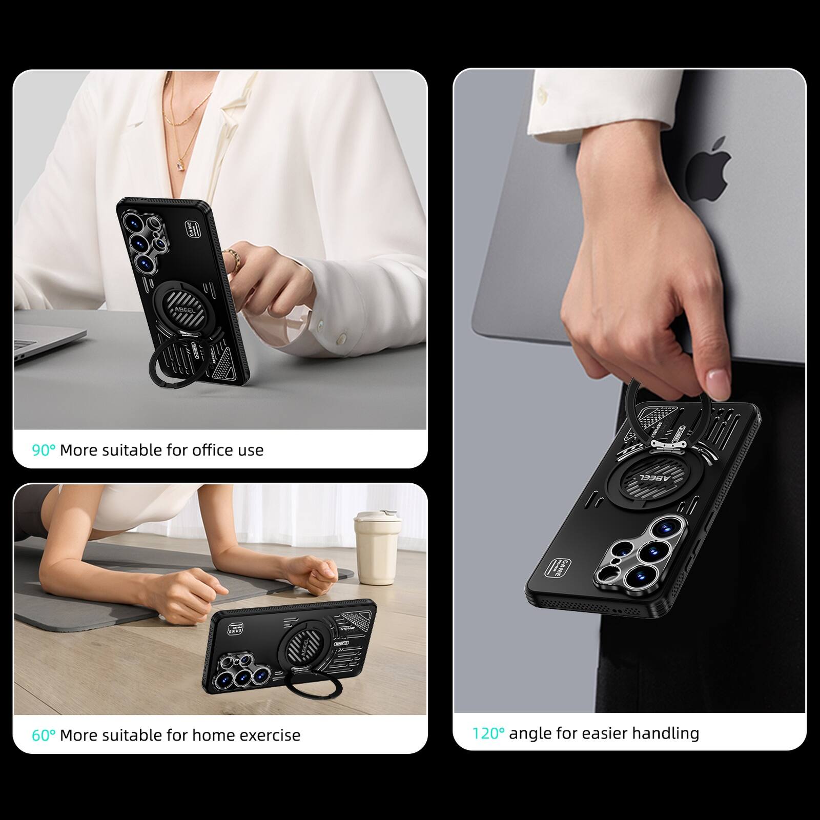 90° More suitable for office use

60° More suitable for home exercise

120° angle for easier handling