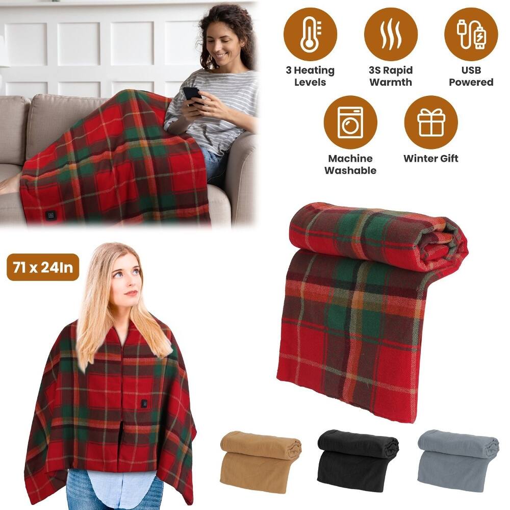 3 Heating Levels  
3S Rapid Warmth  
USB Powered  
Machine Washable  
Winter Gift  
71 x 24In