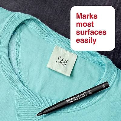 Marks most surfaces easily

SAM

Staples Duramark
PERMANENT MARKER