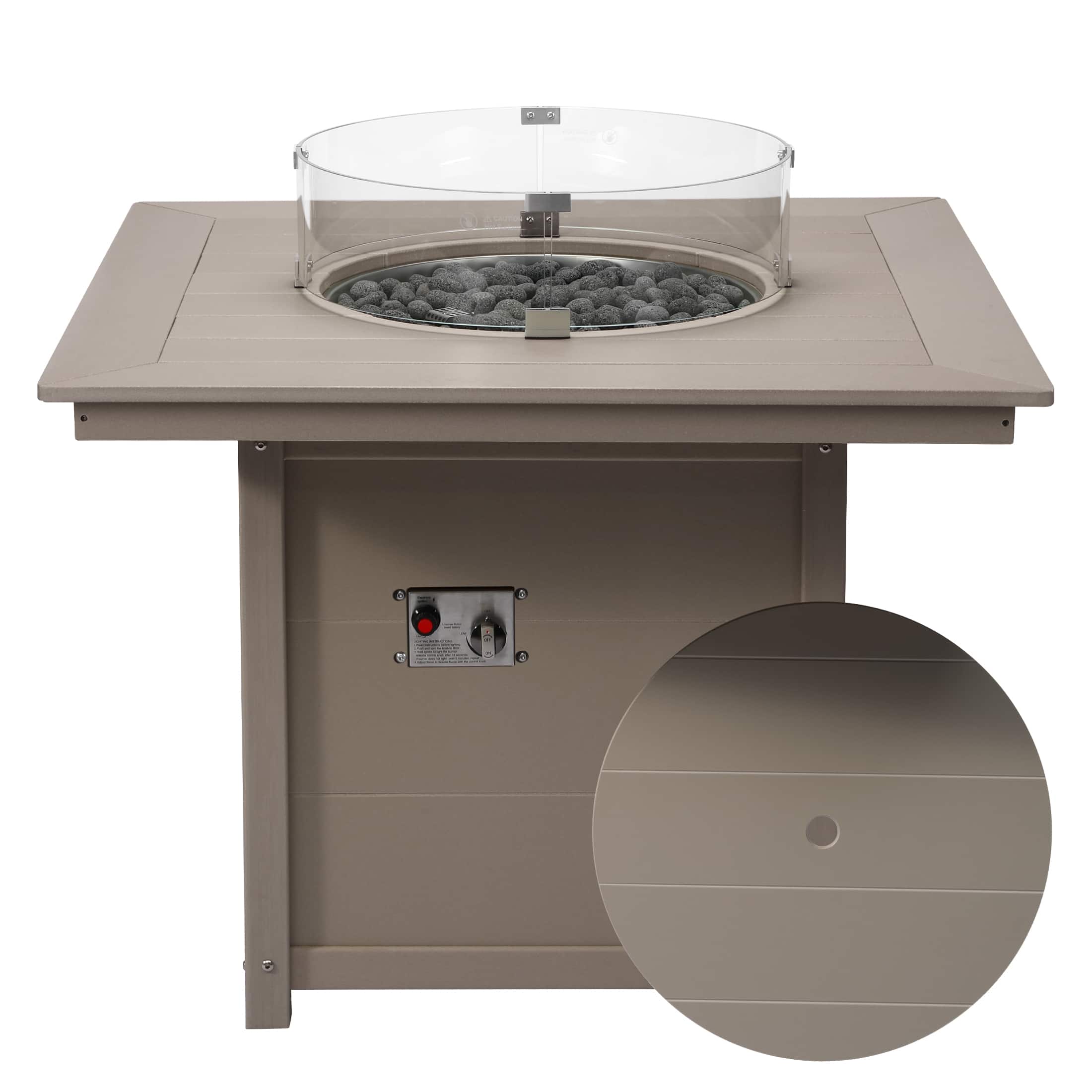 "WestinTrends - Helios Modern Outdoor Patio Propane 42"" Square Fire Pit Table" price history on PriceWatchPro
