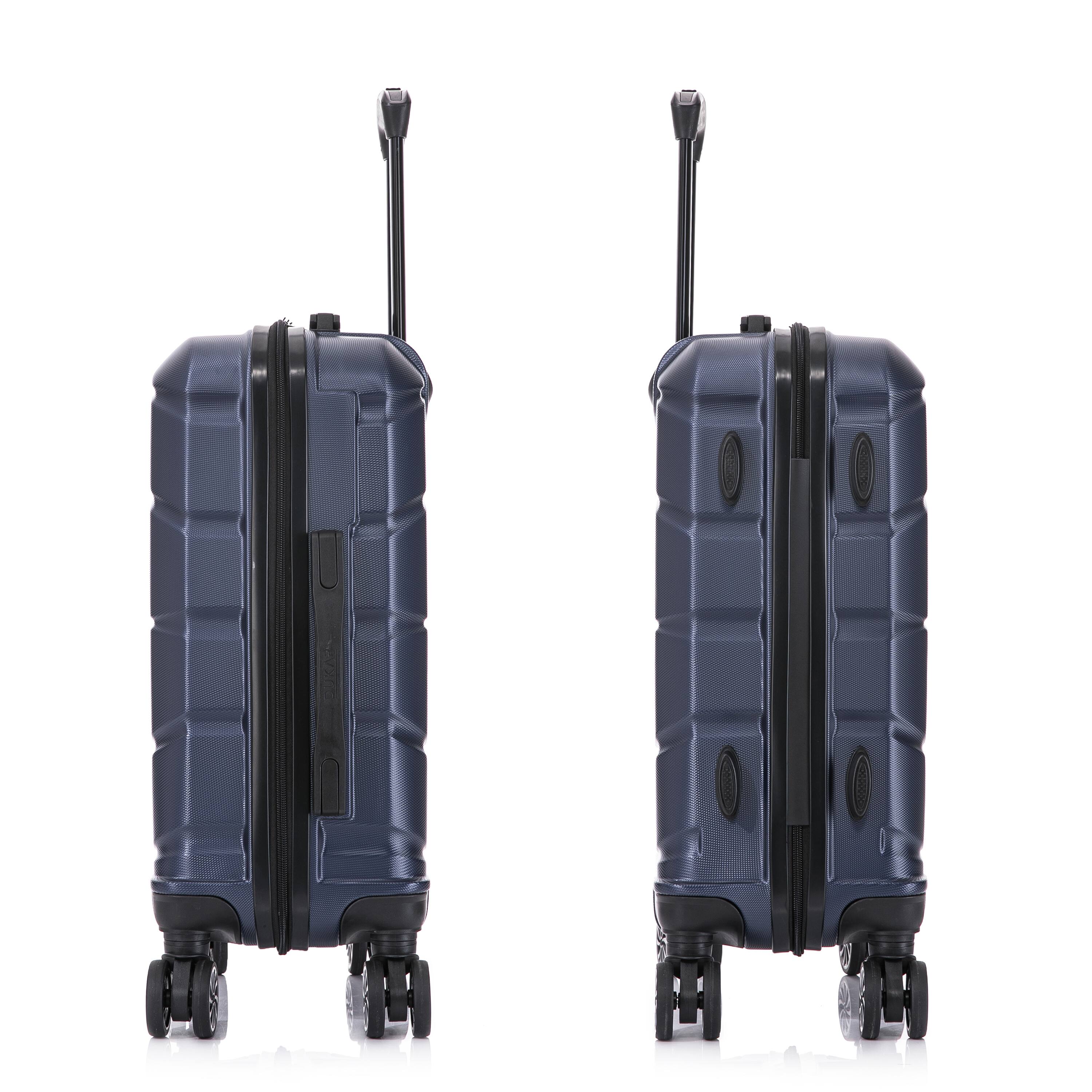 Alt View 1. DUKAP - Sense Lightweight Hardside Spinner Luggage 20" Carry-On - BLUE.