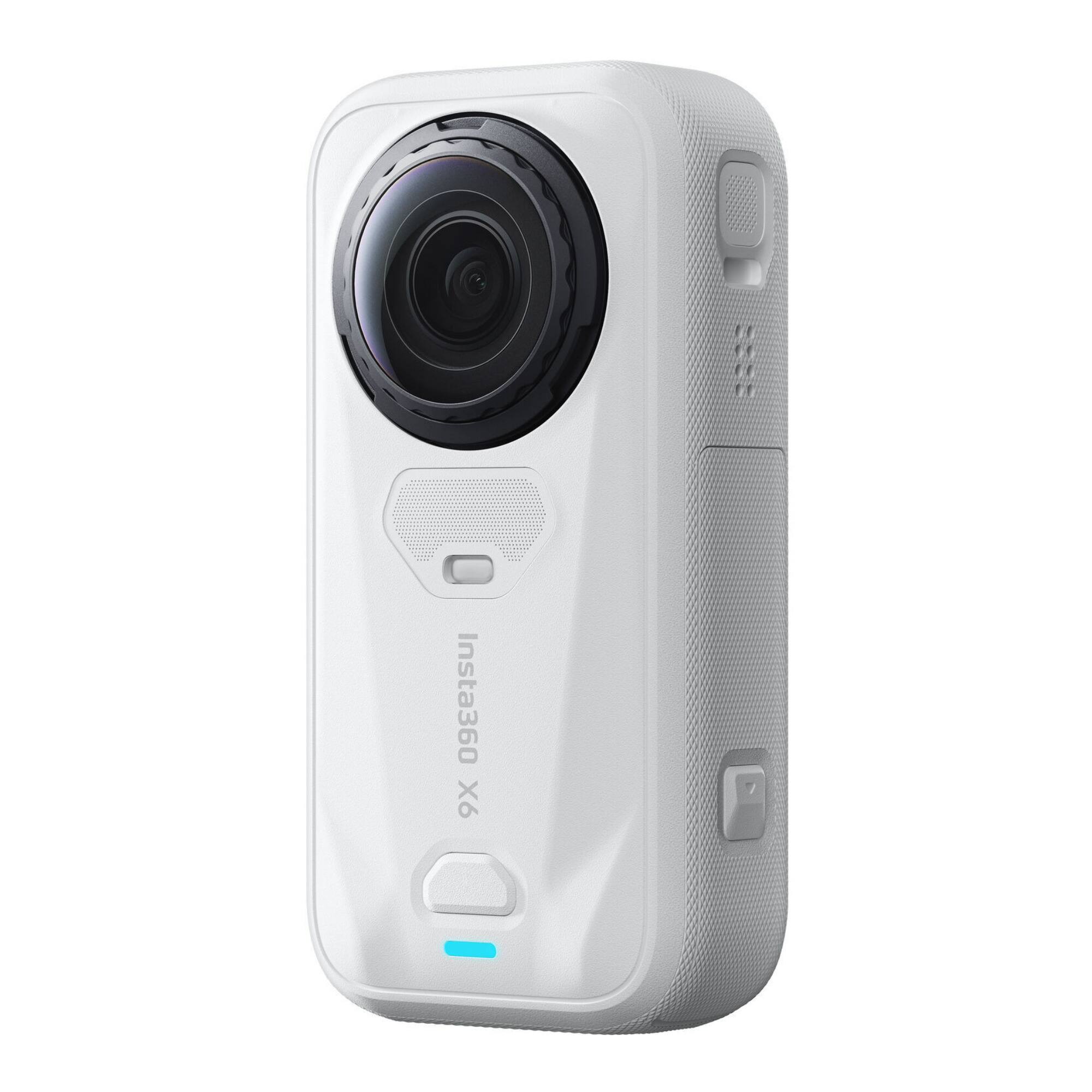 Left. Insta360 - Insta360 X6 8K 360 Action Camera Standard Bundle, Arctic White.