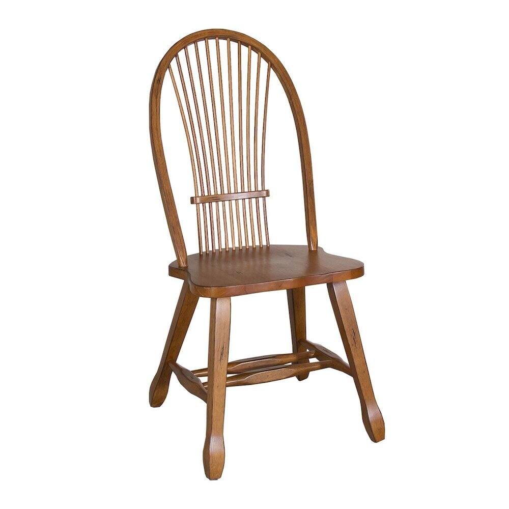 Alt View 3. Liberty Furniture Industries - Treasures Sheaf Back Side Chair - Oak-Set of 2 in Rustic Oak - Brown.