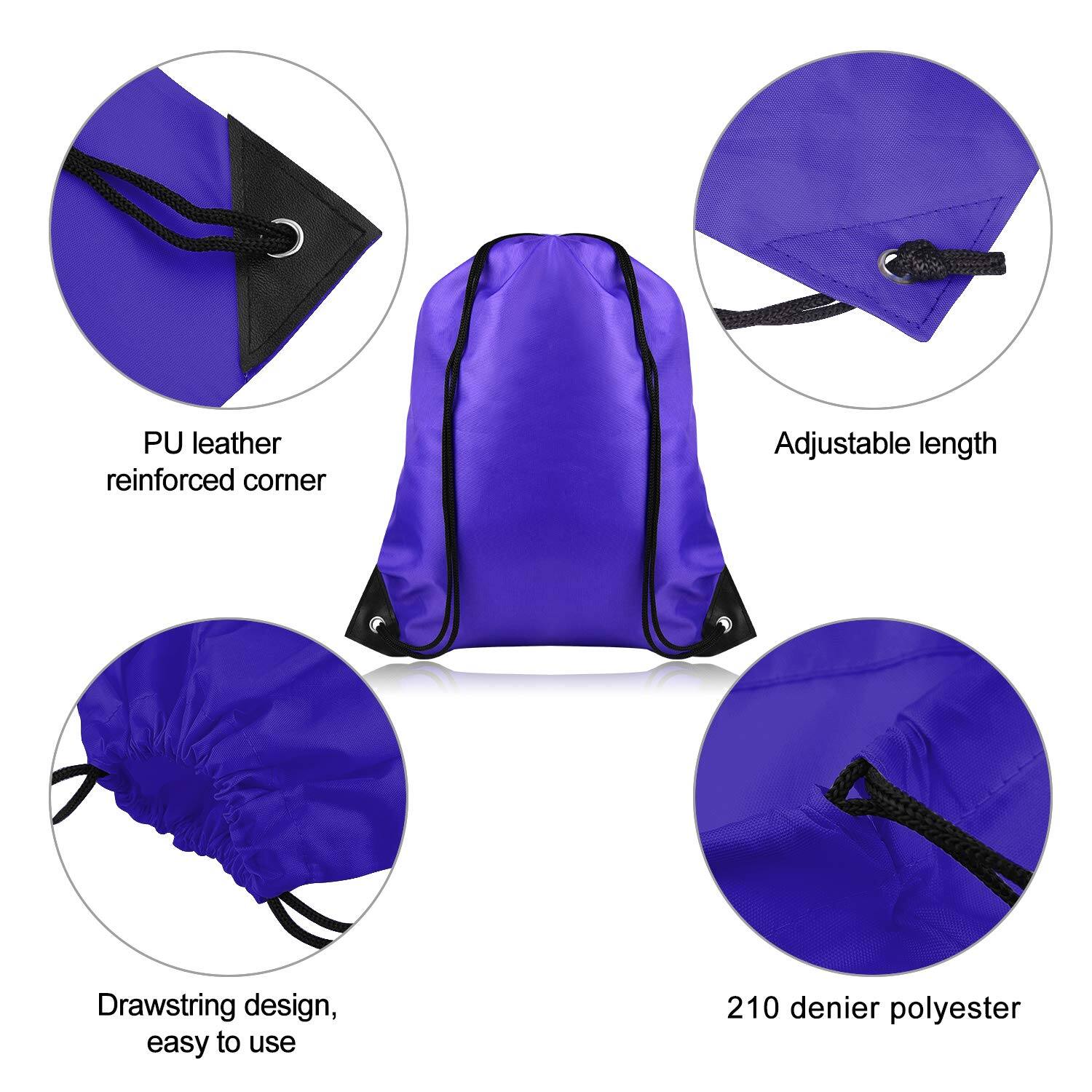 Cozy Serene 22 Pack Drawstring Bags String Backpack Bulk Sack Cinch Bag ...