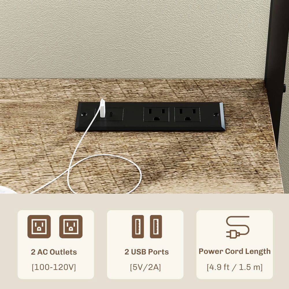 2 AC Outlets  
[100-120V]  

2 USB Ports  
[5V/2A]  

Power Cord Length  
[4.9 ft / 1.5 m]