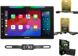 Pioneer - DMH-WT6000NEX 10.1" Digital Receiver Backup Camera + ADS-MRR + HRNHRRFO1 comaptible with Ford, Lincoln, Mercury - Black