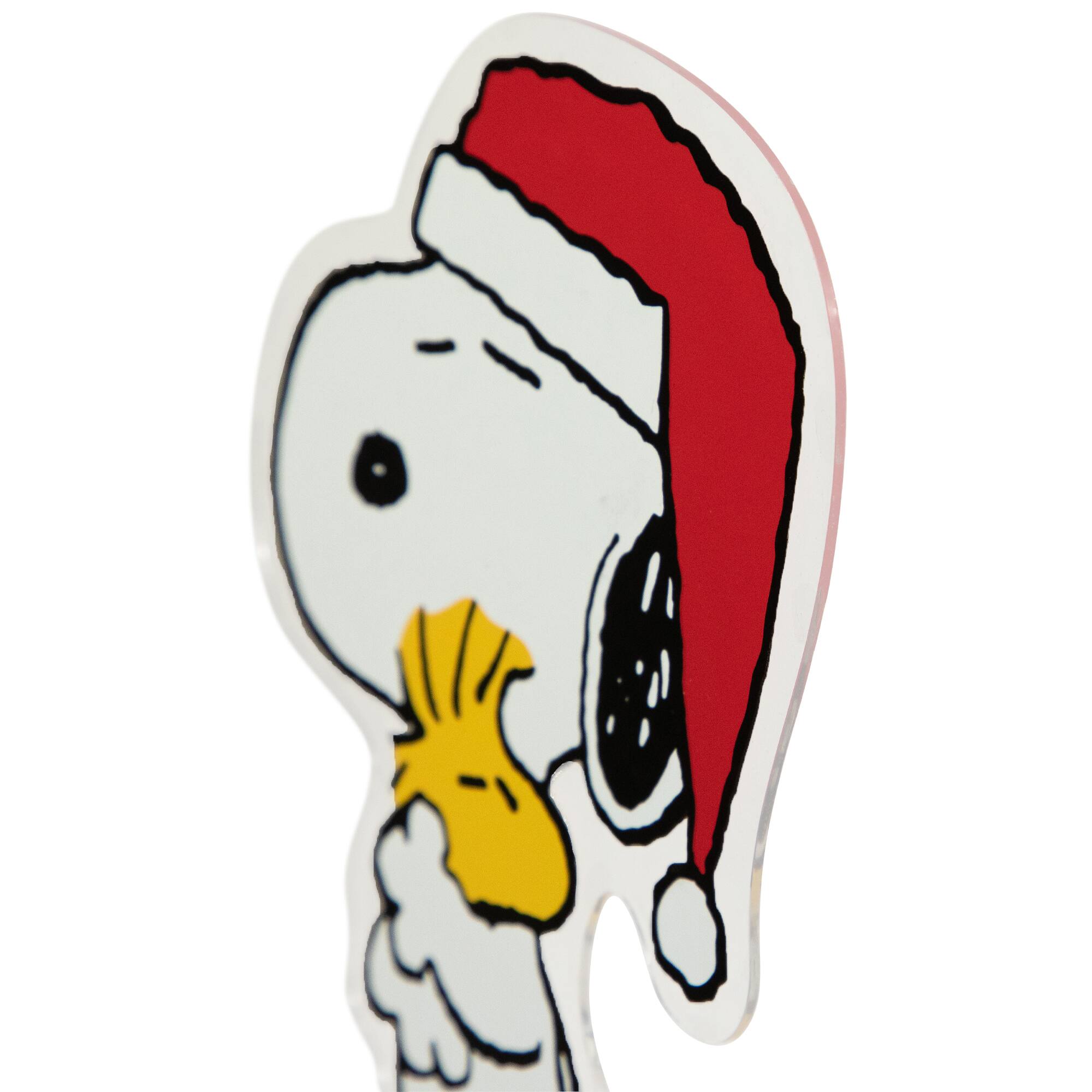 Alt View 2. Northlight - Peanuts Snoopy Hugs Woodstock Double Sided Christmas Window Cling Decoration - 7" - White.