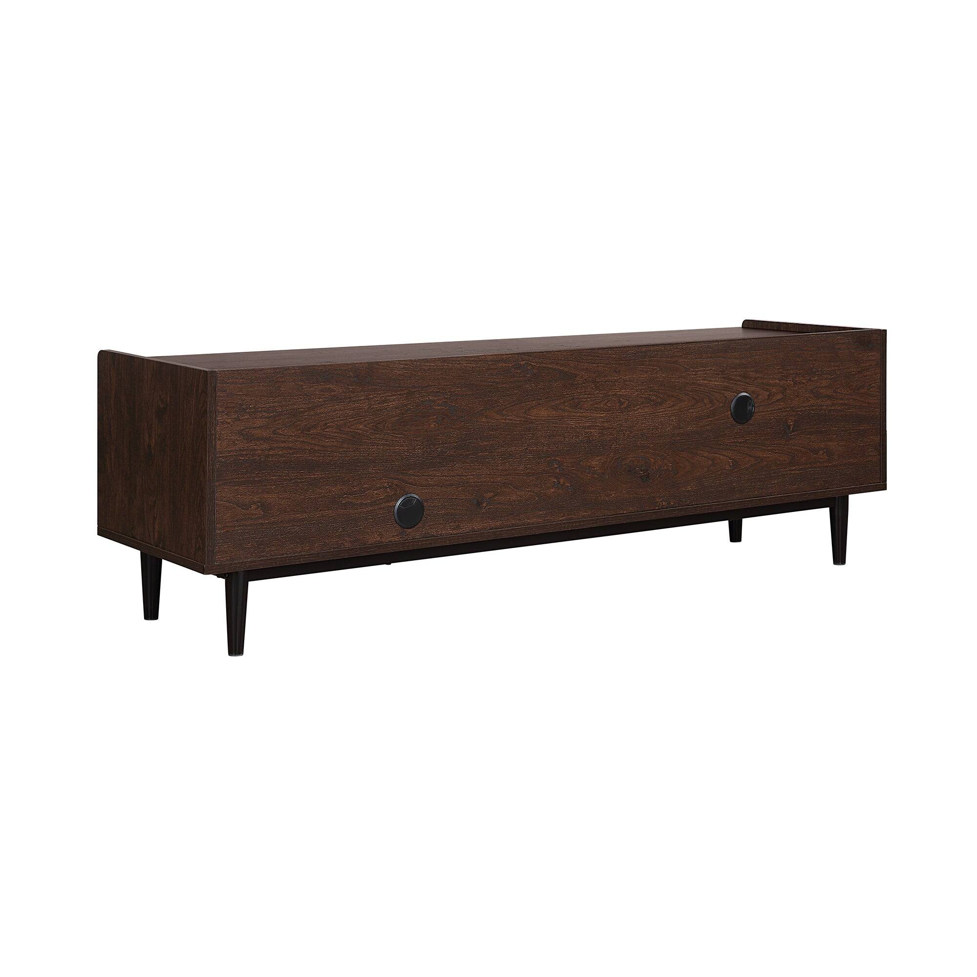 Angle. Manhattan Comfort - Duane Mid-Century Modern 59" Fluted TV Stand in Navy Blue - Navy Blue.