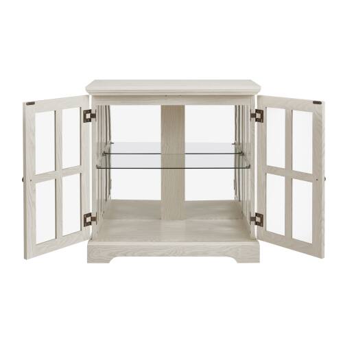 Alt View 8. LUCKY ONE - Freestanding LED Curio Display Cabinet with Adjustable Shelves Retro Bookcase Storage for Home Decor - White.