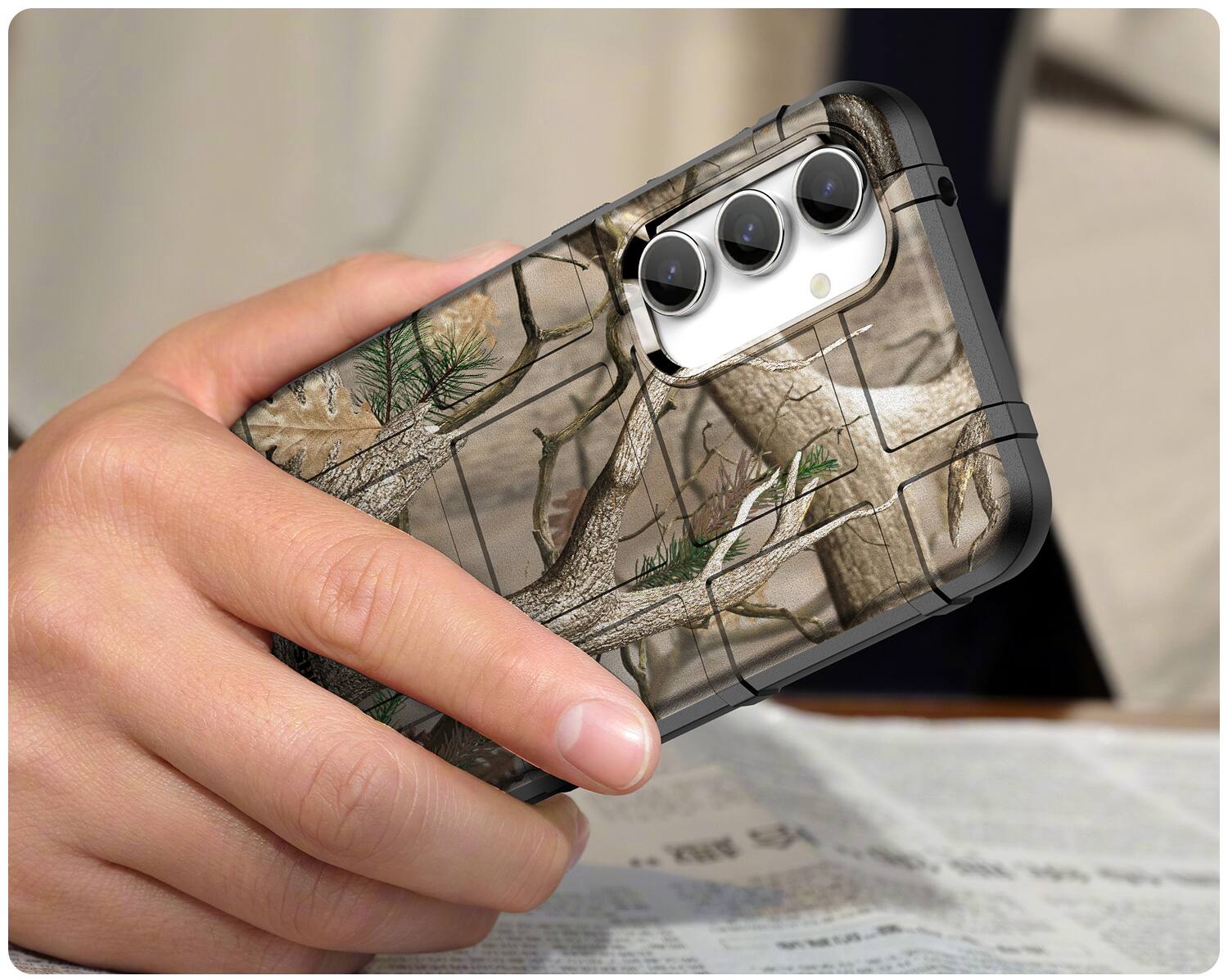 Alt View 5. Nakedcellphone - Special Ops Case for Samsung Galaxy S23 FE Phone - Camo.