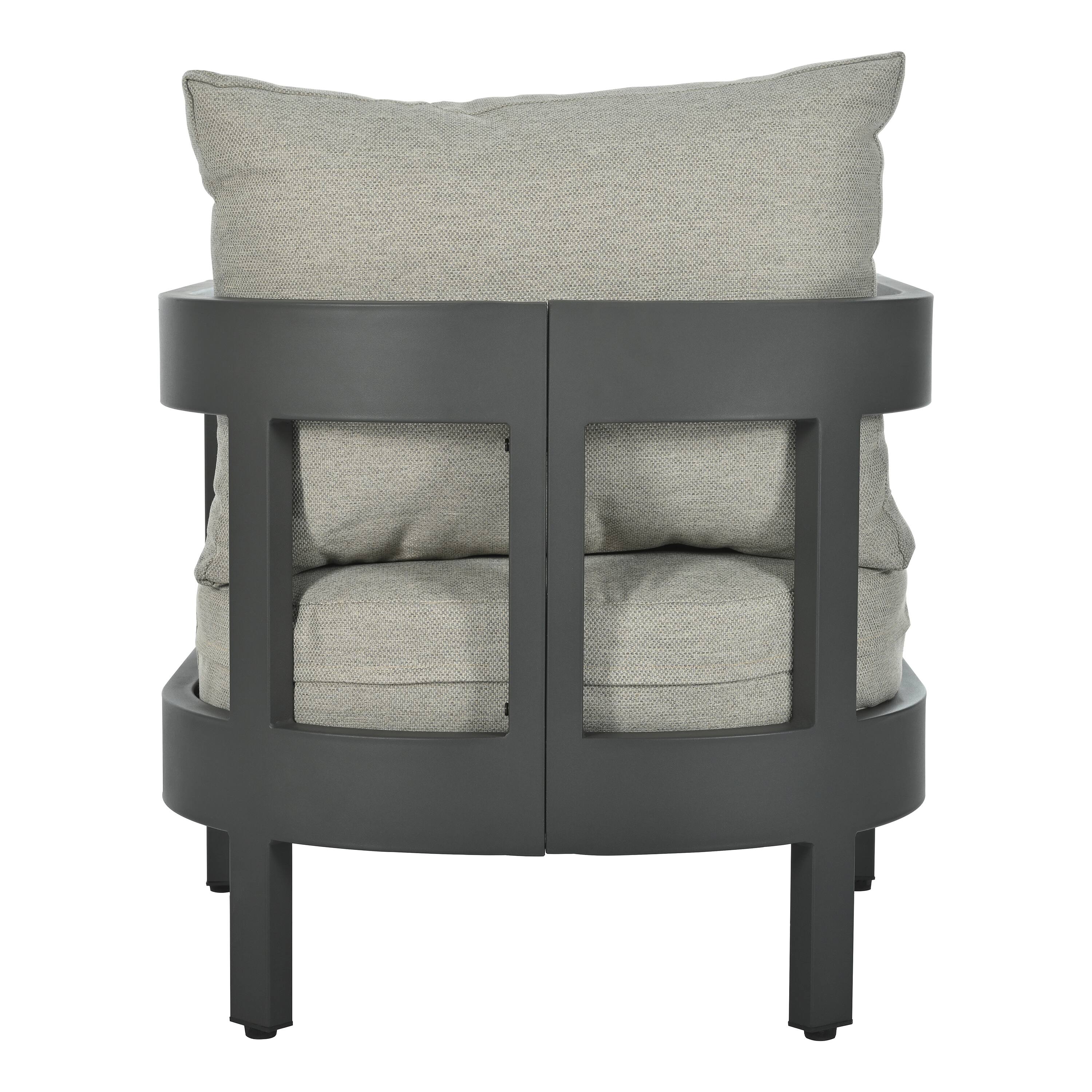 Alt View 8. Mondawe - 4-Piece Outdoor Seating Set with Thick Cushions - Light Gray.