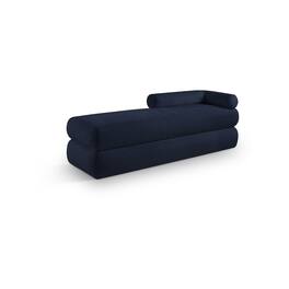 Meridian Furniture - Kennedy Navy Chenille Fabric Bench - Blue