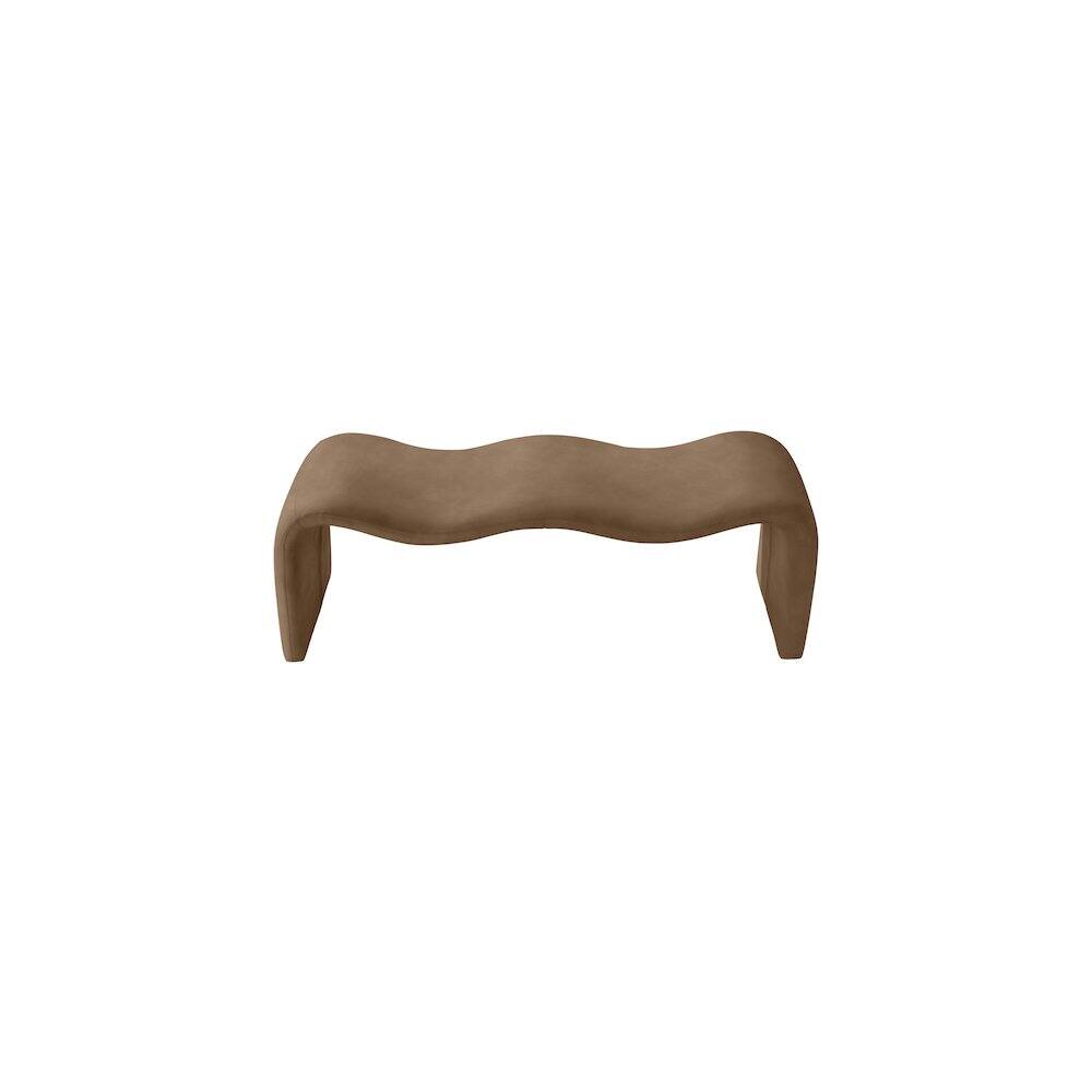 Alt View 4. Meridian Furniture - Willow Brown Vegan Leather Bench - Brown.