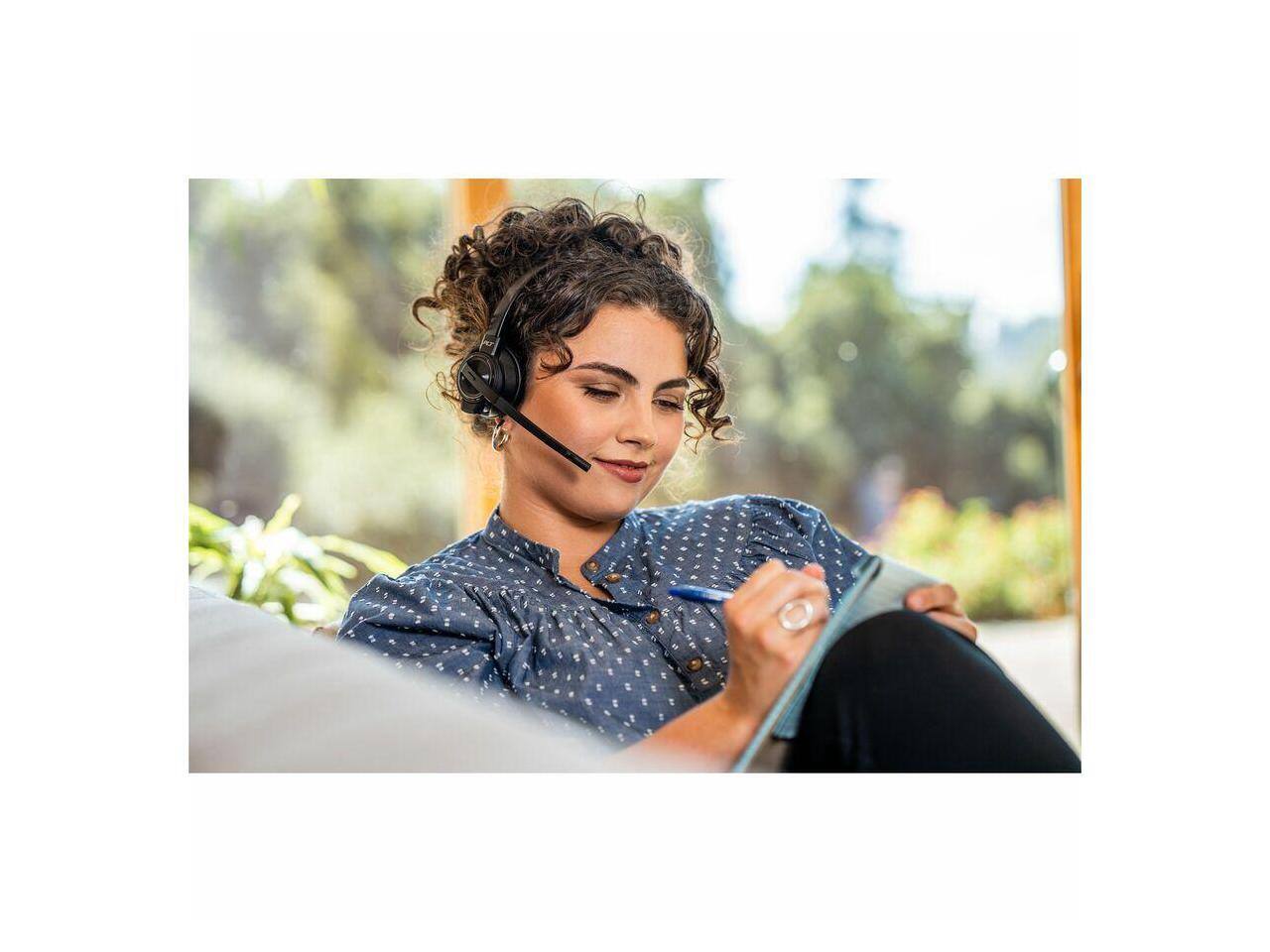 Alt View 2. Poly - Poly Savi 8200 Office 8210 Mono Wireless Headset - Bluetooth/DECT 6.0 - Noise Cancelling Mic - Black.