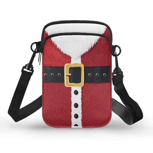 Front. Vulpecula Spade - Small Crossbody Bags for Women Mini Messenger Bag with Adjustable Strap - Santa Claus.