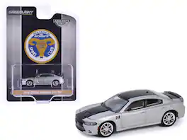 2018 Dodge Charger SRT 392 Silver Metallic w/Black Stripe "Mr. Norm Heritage GSS Charger" 1/64 Model Car by Greenlight