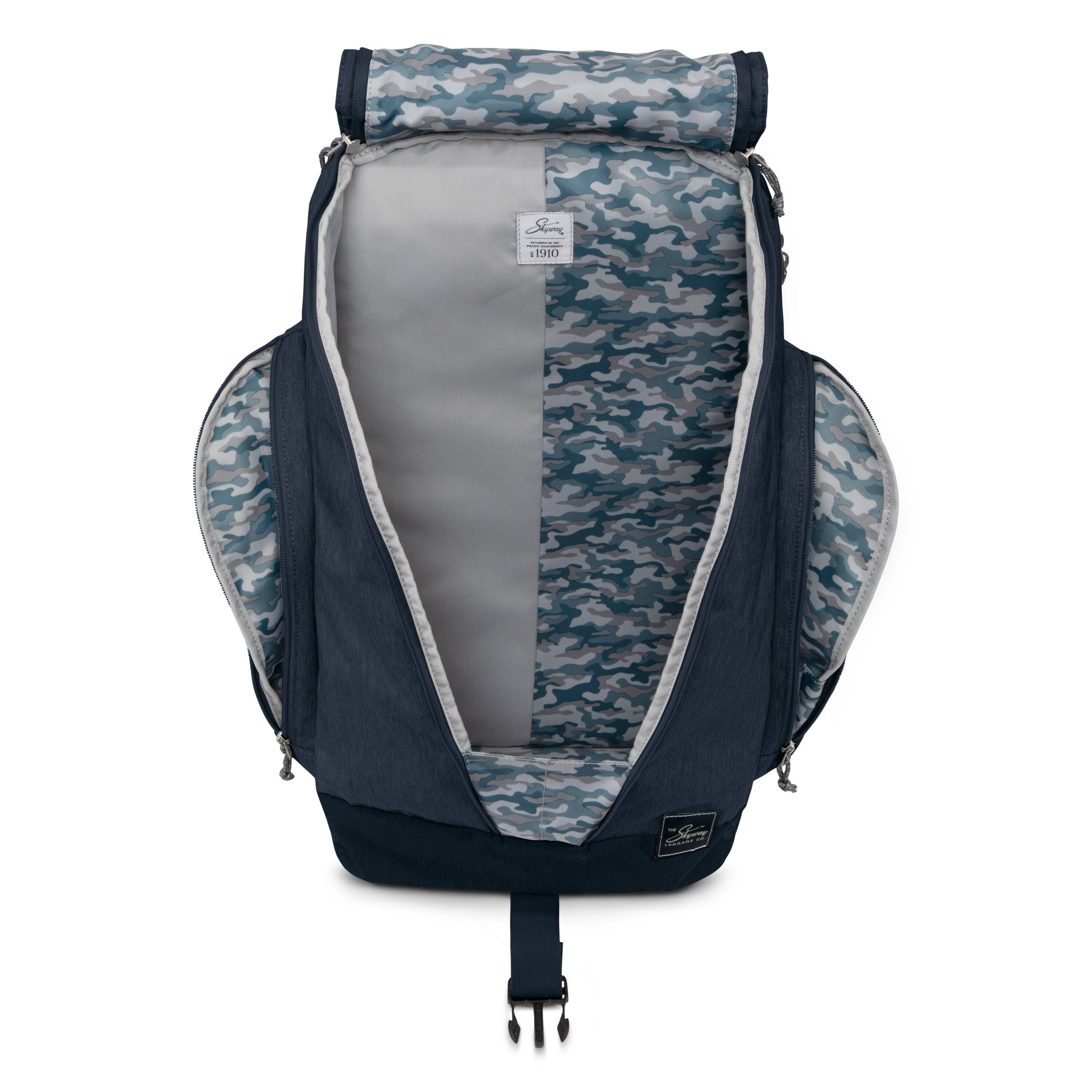 Left. Skyway - Rainier Softside 43L Weekender Backpack, Tahoe Blue - Tahoe Blue.