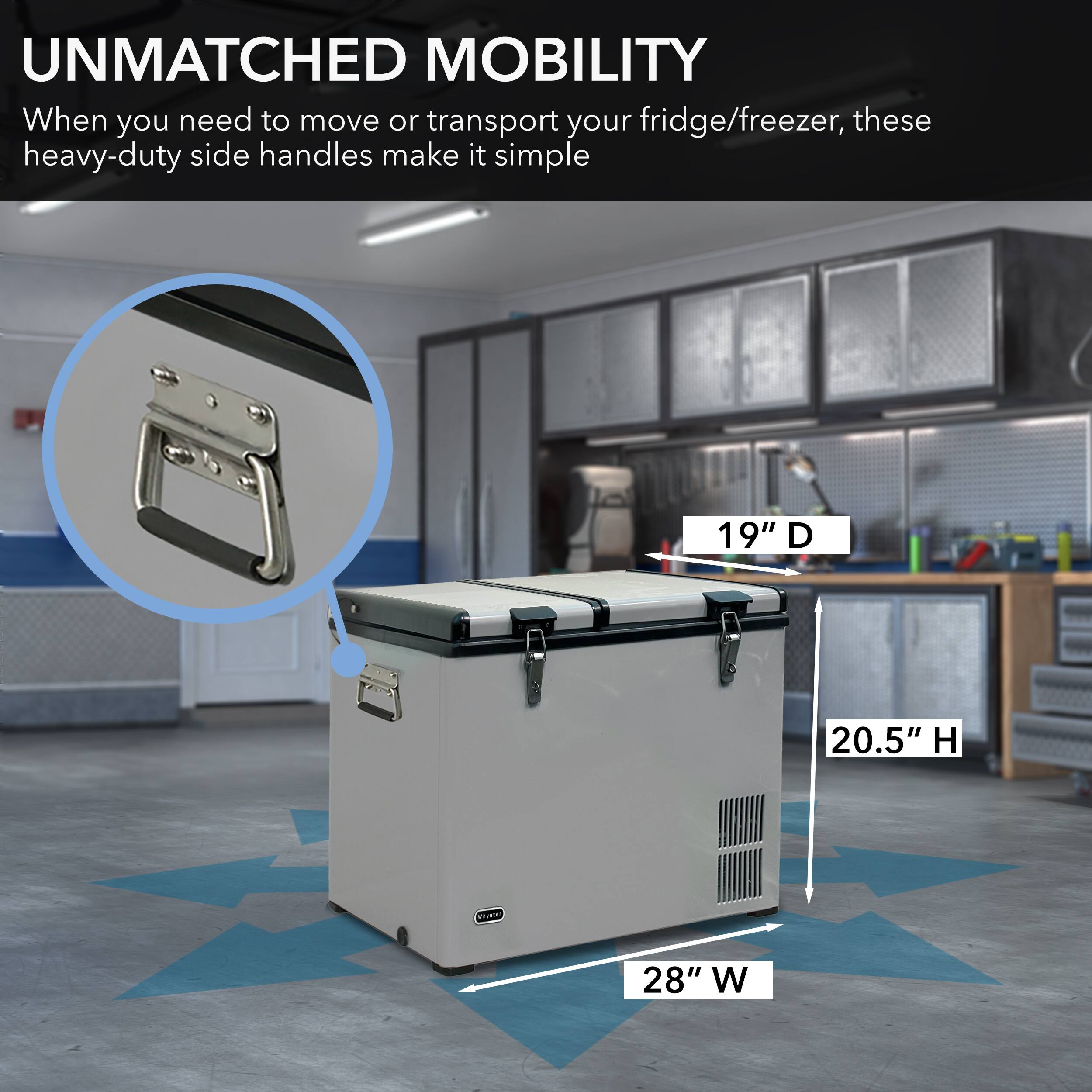Alt View 11. Whynter - 2.4 Cu. Ft. Mini Fridge - Gray.