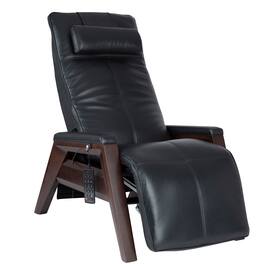 Human Touch - Gravis ZG Leather Zero Gravity Recliner with Air Massage, Multi-Zone Heat, Power Headrest & App Control - Mahogany Frame / Black Leather