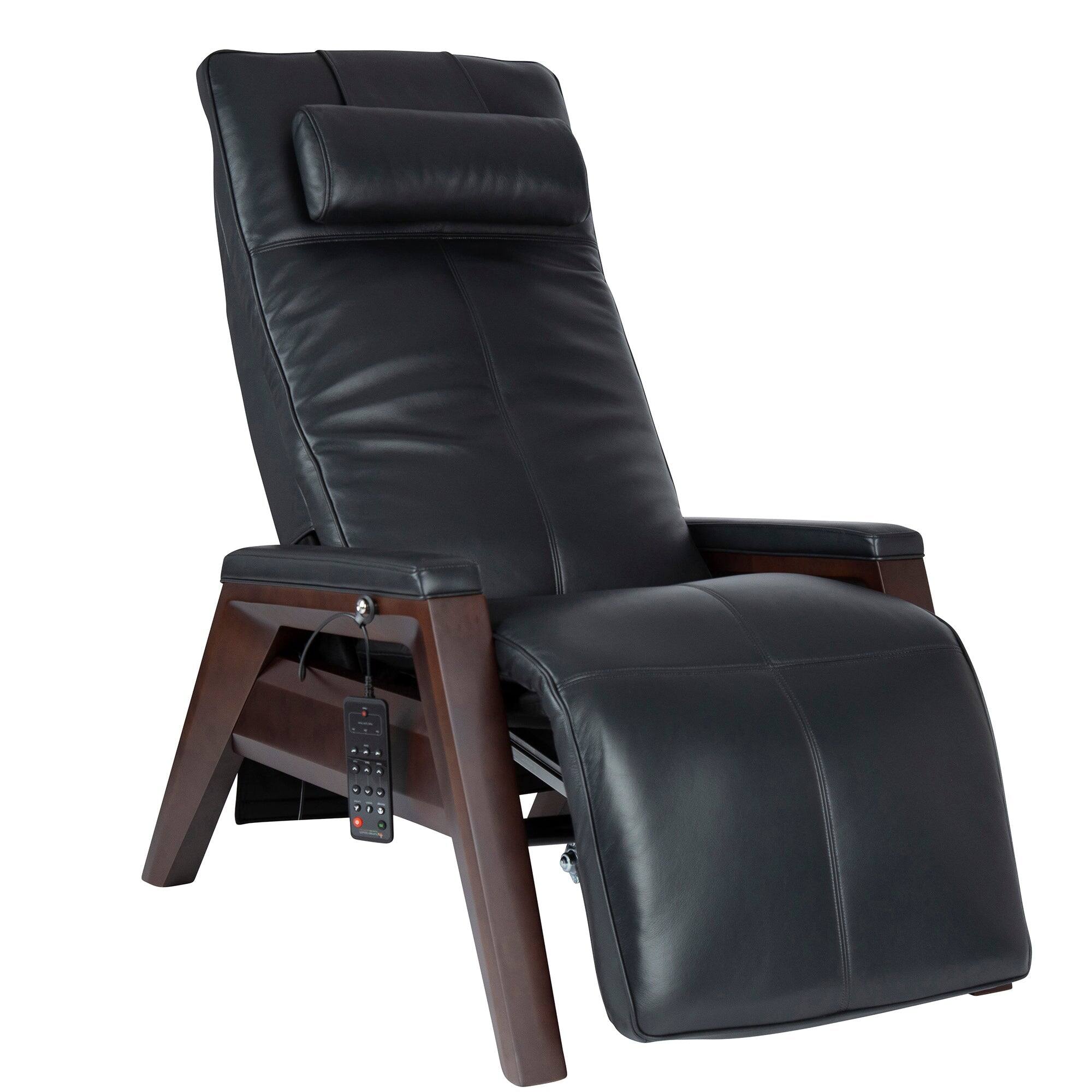 Mahogany Frame / Black Leather