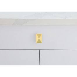 Elegant Decor - Perry 2" Rectangle Knob Multipack (Set of 10) - Brushed Gold