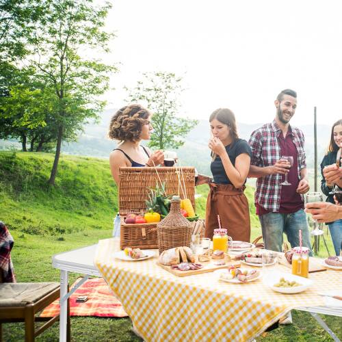 Alt View 8. Winado - 4 FT Folding Camping Table, Adjustable Height Aluminum Table, Portable Camping Table for Picnic, Beach, BBQ - Sliver.