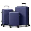 Front. Winado - 3-in-1 20" 24" 28" Trolley Carry On Luggage Set Spinner Wheels Lightweigh Hardside PP Suitcase Sets with Built-in Lock - Blue.