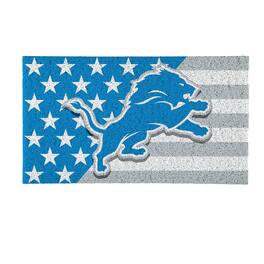 Evergreen Enterprises - Detroit Lions 16" x 28" Stars & Stripes Patriotic Turf Mat - Multicolor