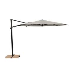 Mondawe - 11' Octagon Cantilever Patio Umbrella Black Frame - Silver