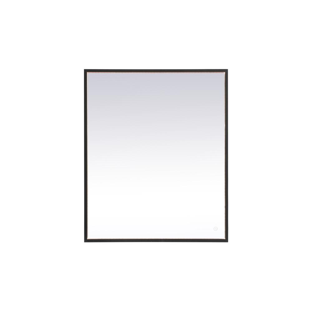 Back. Elegant Decor - Pier 30x36 inch LED mirror with adjustable color temperature - Black.
