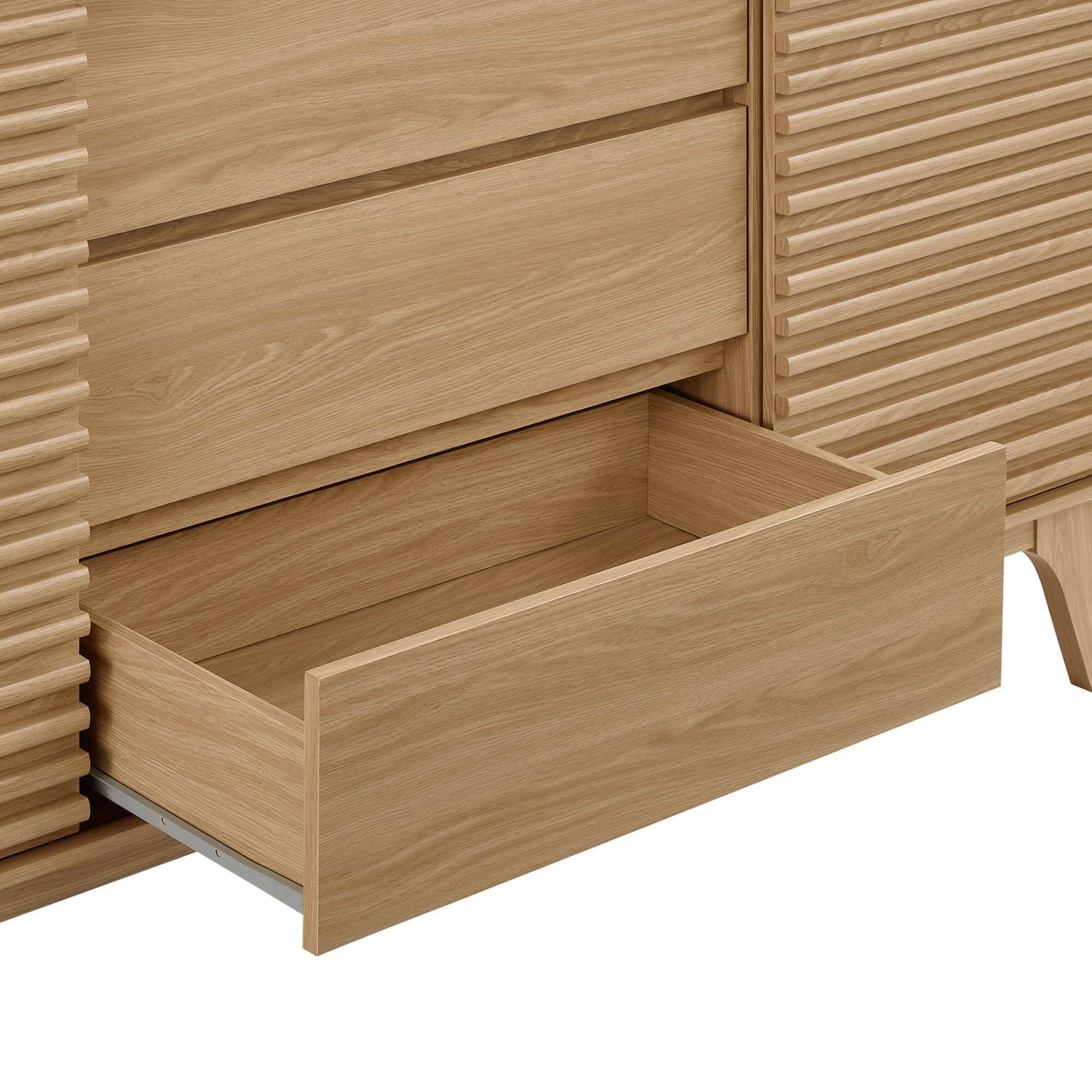 Angle. Modway - Render 63" Sideboard Buffet Table or TV Stand by Modway - Oak.