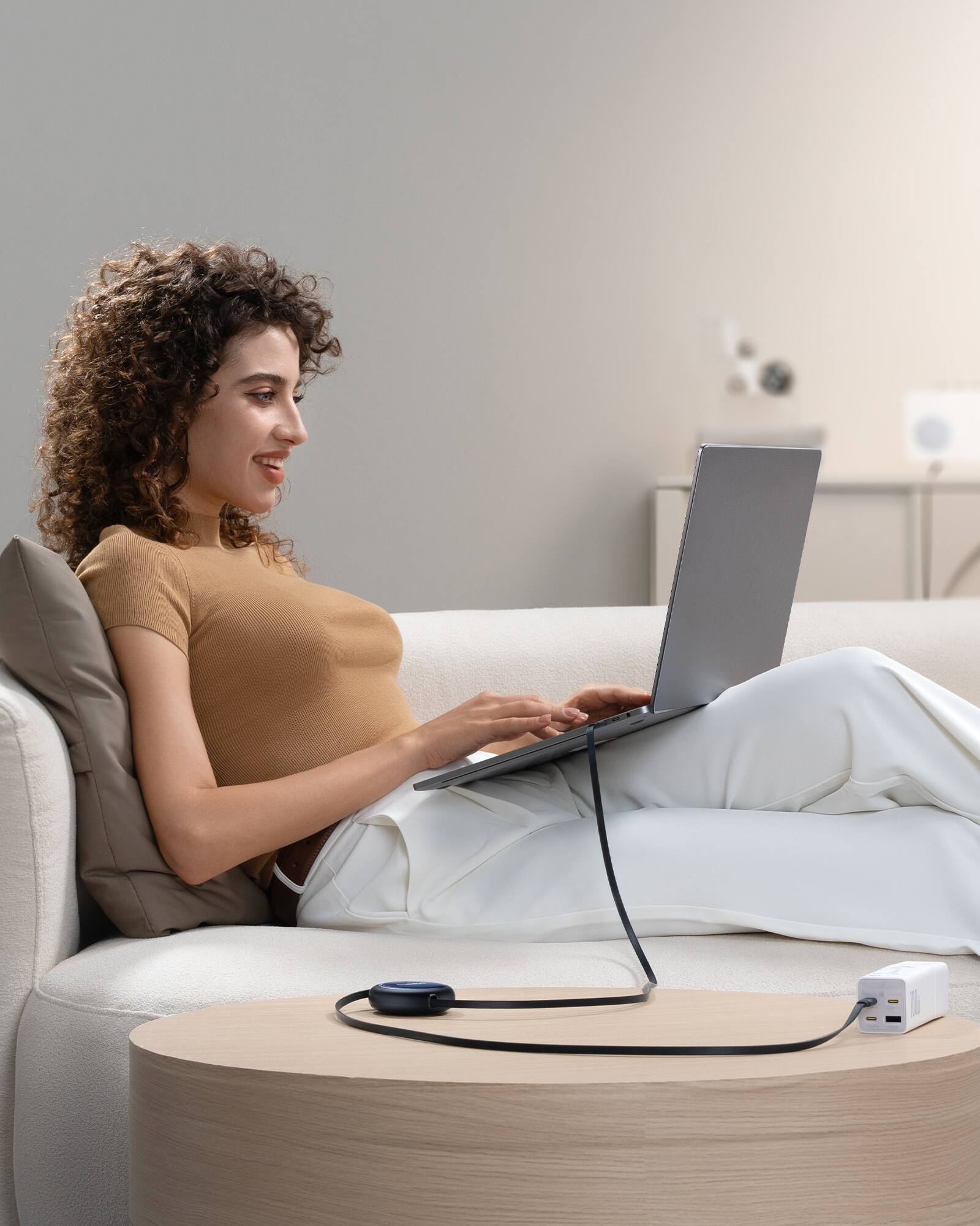 Alt View 7. Baseus - Baseus Retractable USB-C to USB-C Cable, 100W Fast Charging, 4.9ft, 6-Stage Length Control, Black - Black.