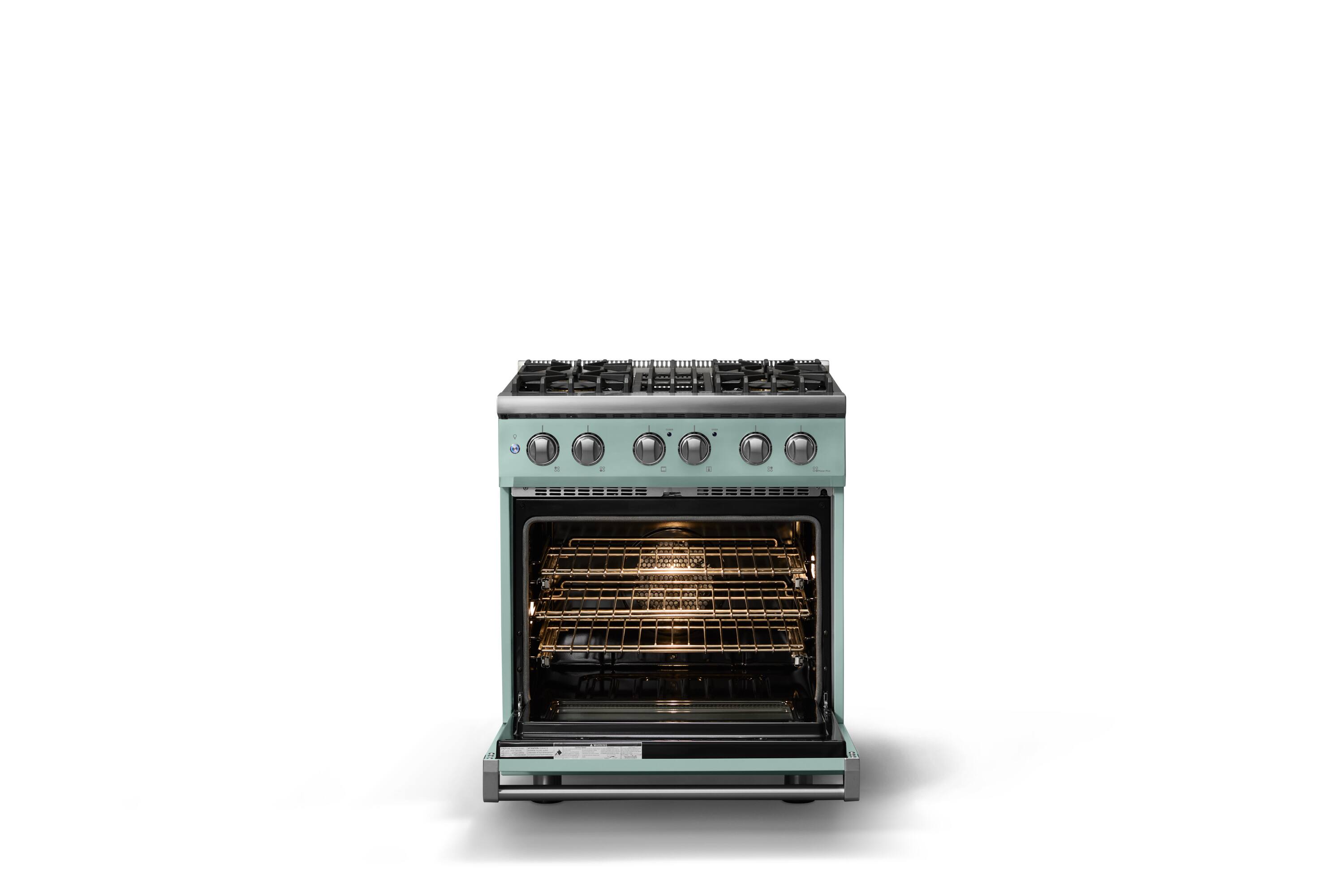 Alt View 1. Viking - 30 in. Wide 4 Burner Pro 5 Series 4.7 Cu. Ft. Freestanding Sealed Dual Fuel Convection Range - Splash - Splash.