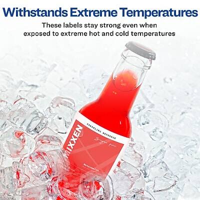Withstands Extreme Temperatures  
These labels stay strong even when exposed to extreme hot and cold temperatures  

SPARYLING BEVERAGE MIXXEN