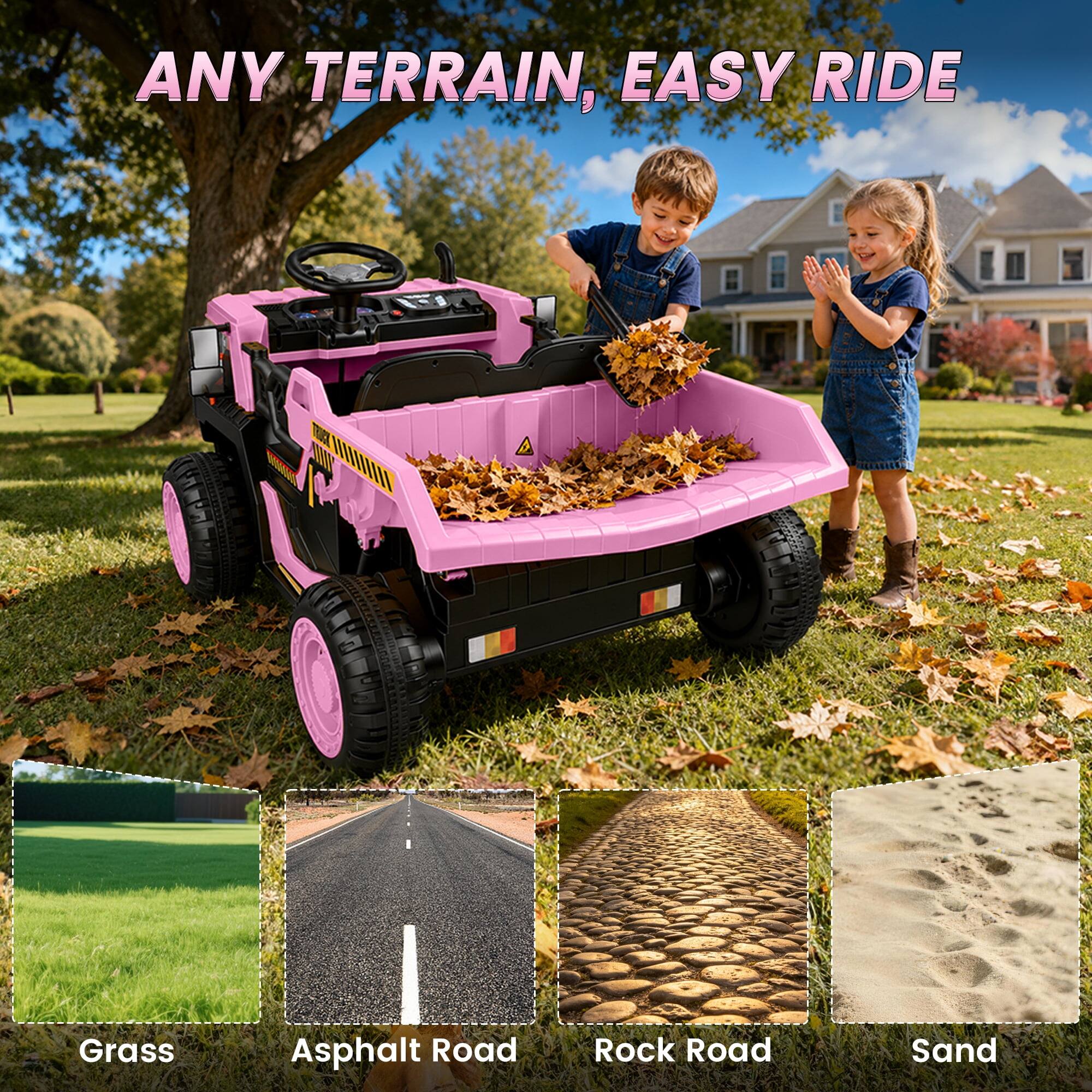 ANY TERRAIN, EASY RIDE

Grass  
Asphalt Road  
Rock Road  
Sand