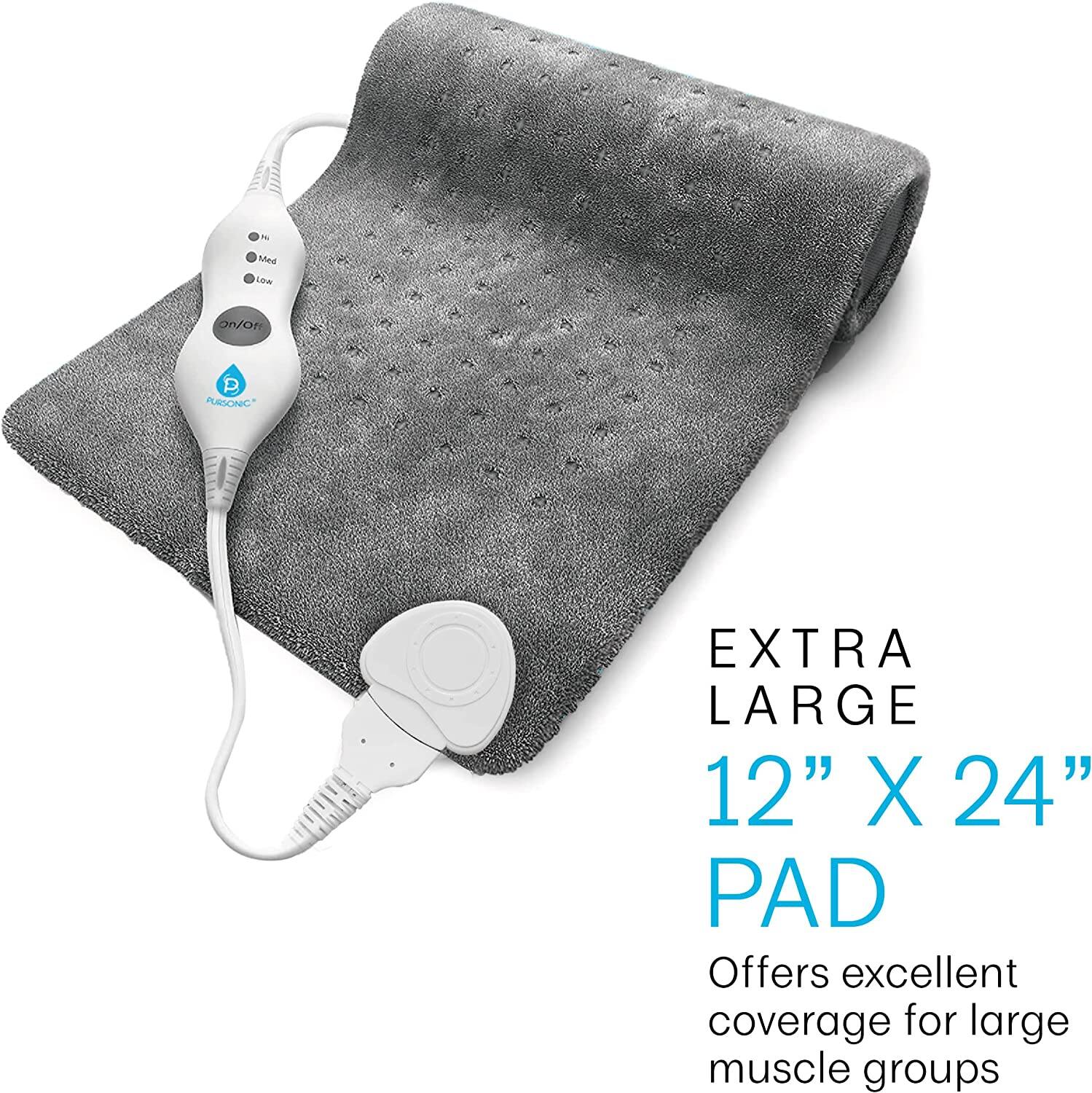 Med Lea on/ON D PURSONIC* EXTRA LARGE 12" X 24" PAD  
Offers excellent coverage for large muscle groups