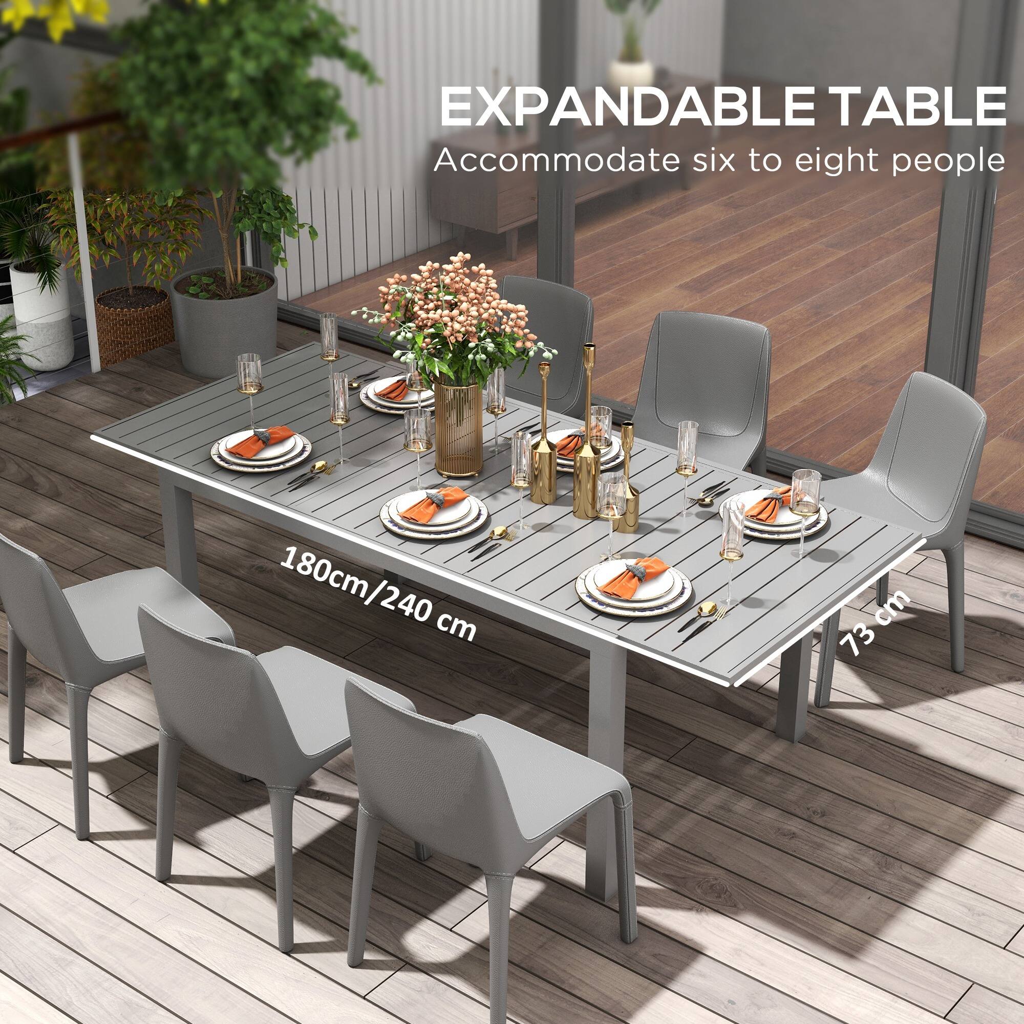 EXPANDABLE TABLE
Accommodate six to eight people
180cm/240 cm
73cm cm
