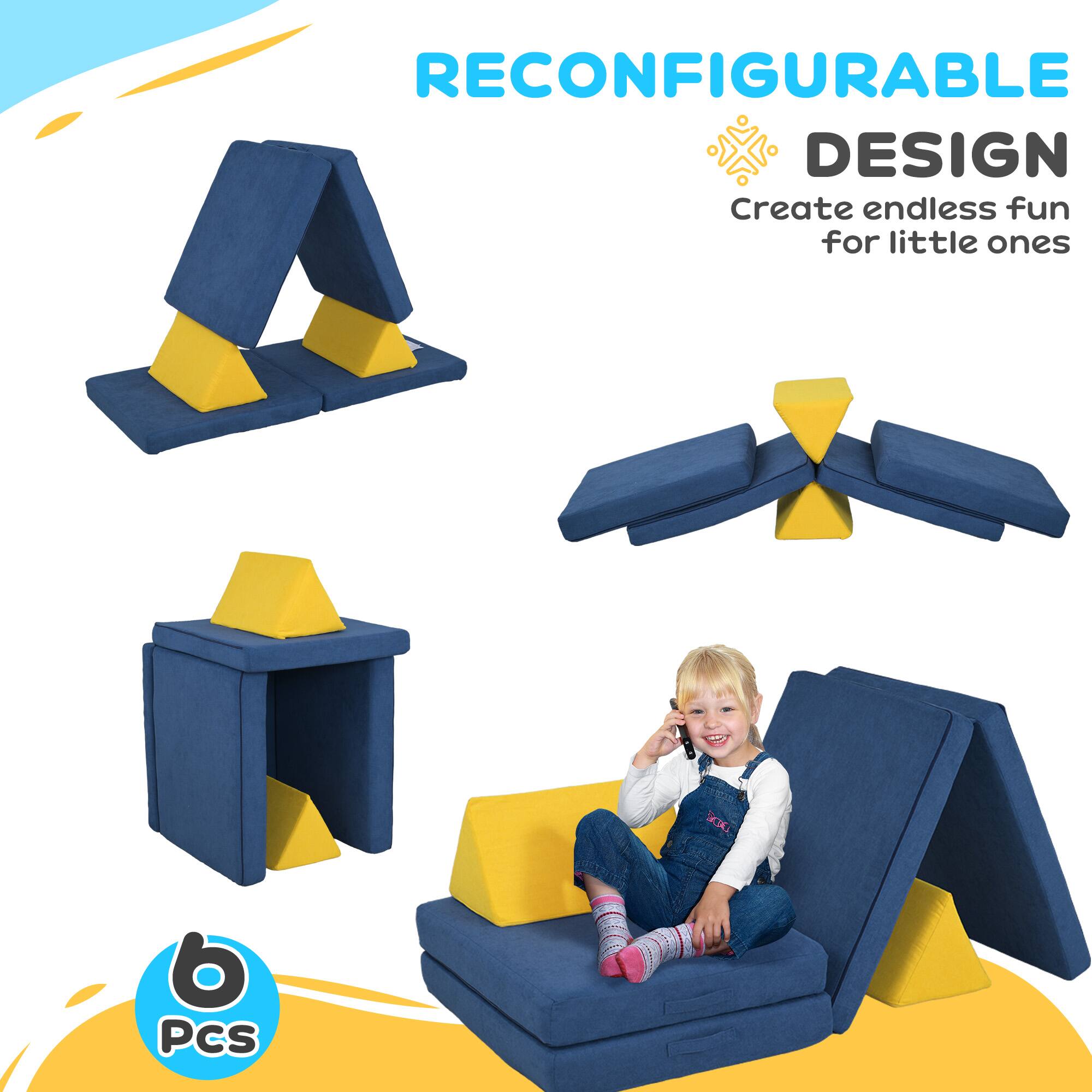 RECONFIGURABLE DESIGN  
Create endless fun for little ones  

6 PCS