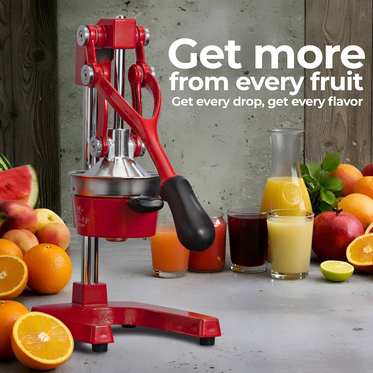 Get more from every fruit  
Get every drop, get every flavor