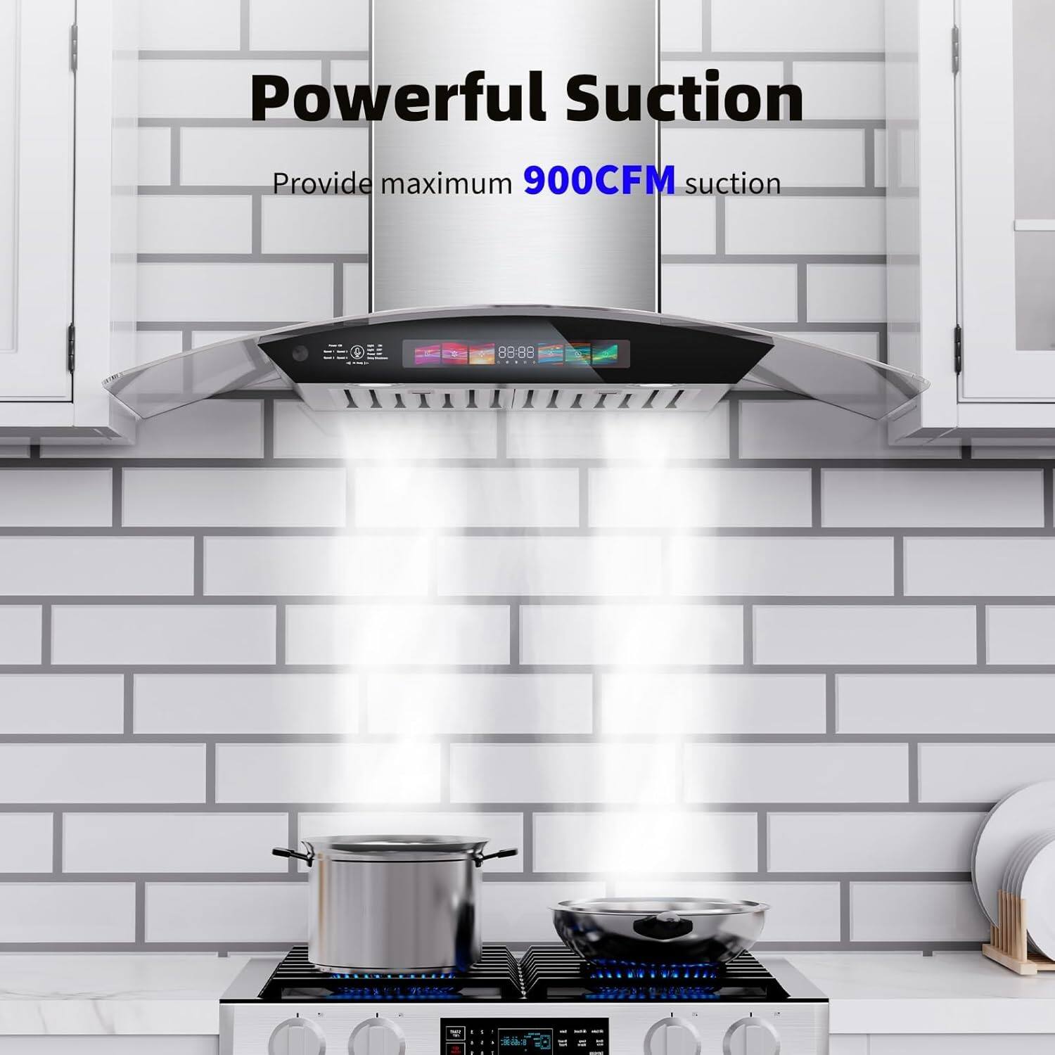 Powerful Suction  
Provide maximum 900CFM suction