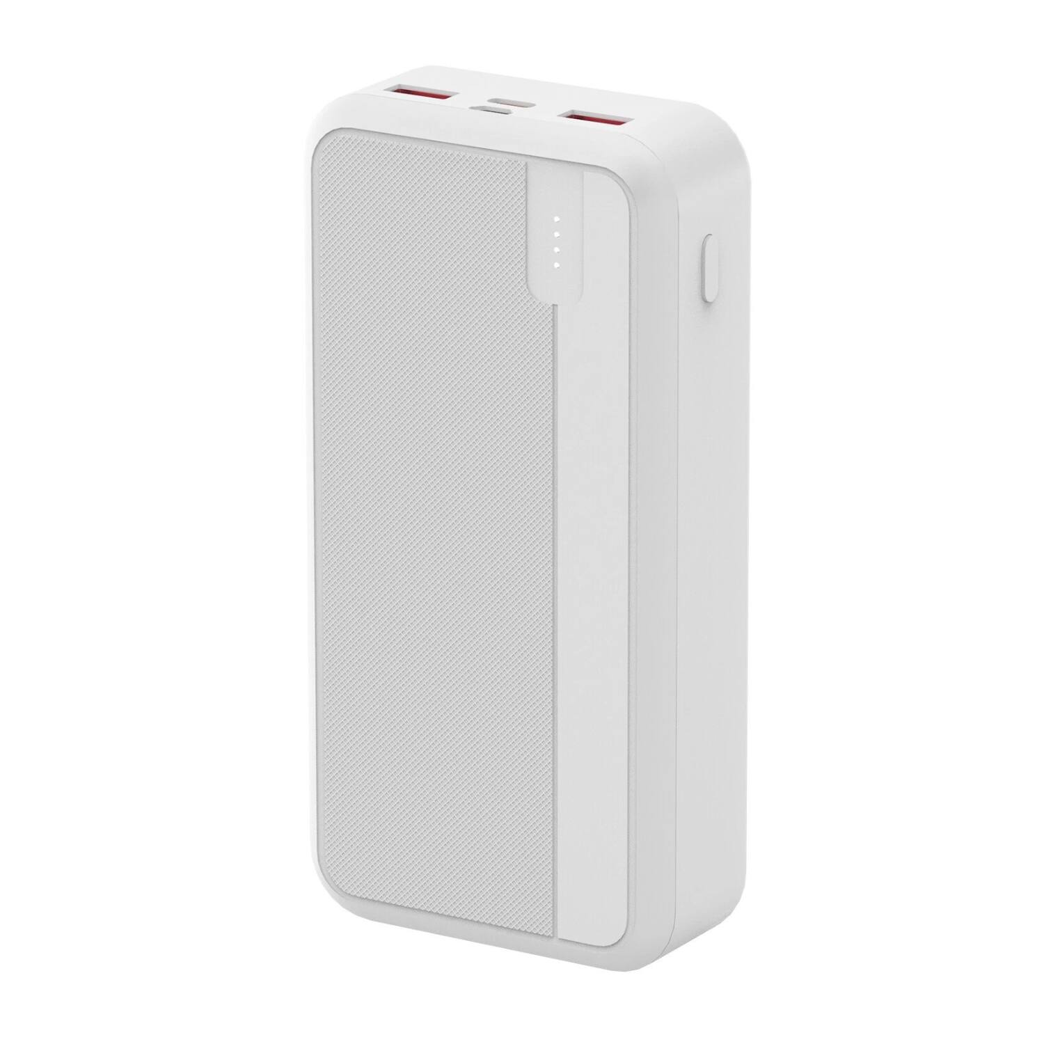 Front. Home Collection - 10000mAh Portable Fast Charger PD22.5W USB-C Power Bank Black White - White.