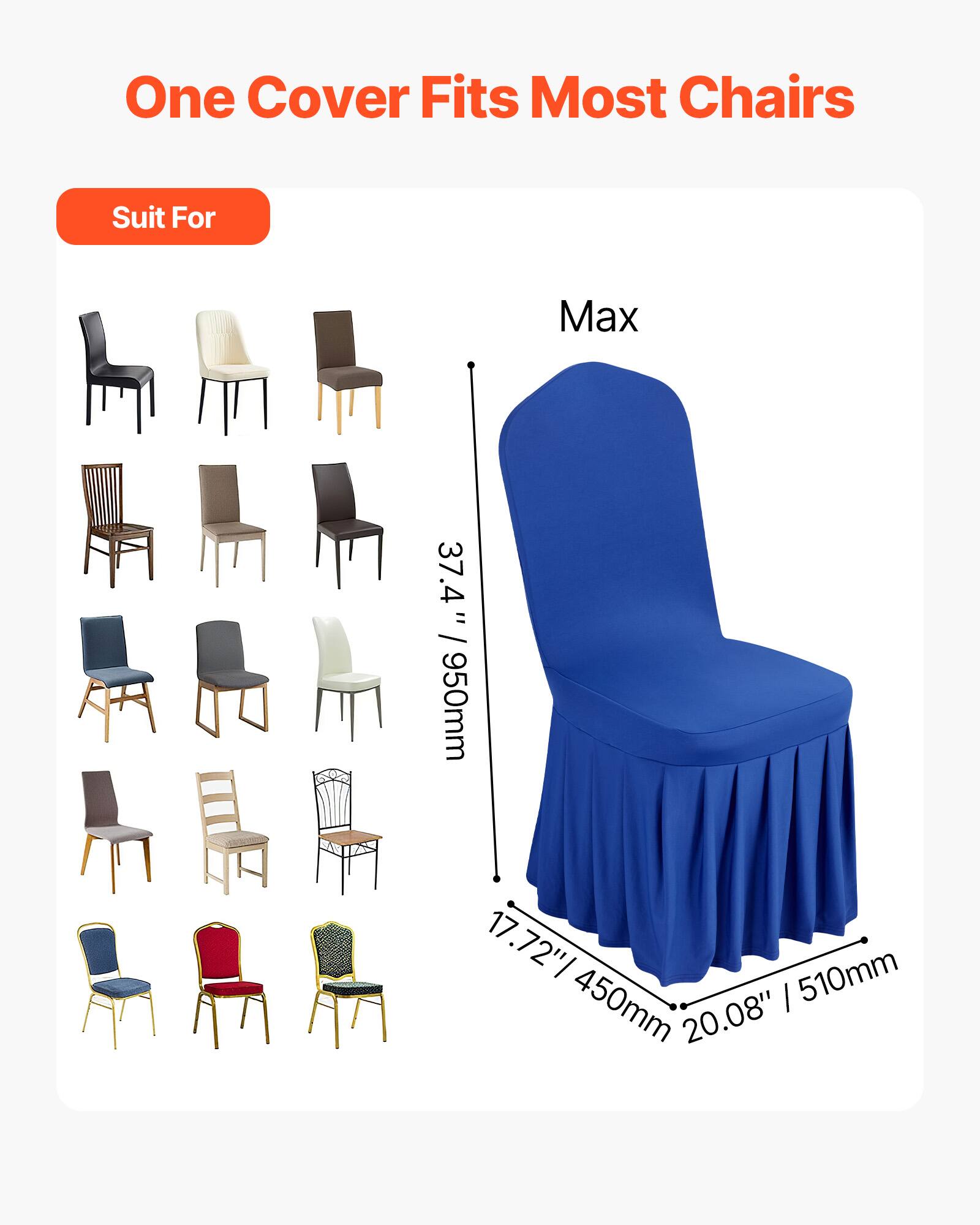 One Cover Fits Most Chairs

Suit For

Max

37.4" / 950mm

17.72" / 450mm

20.08" / 510mm