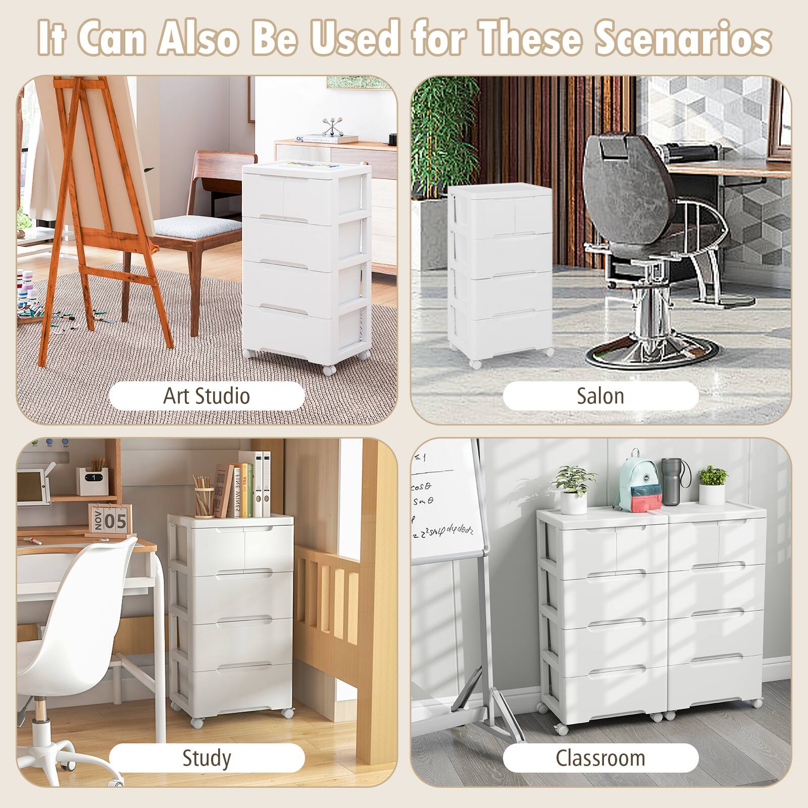 It Can Also Be Used for These Scenarios
Art Studio
Salon
Study
Classroom